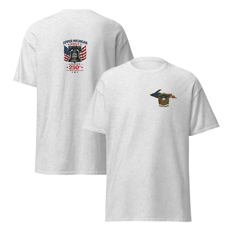Alger Country Veteran's Golf Outing Logo #2 Unisex classic tee – S, Ash