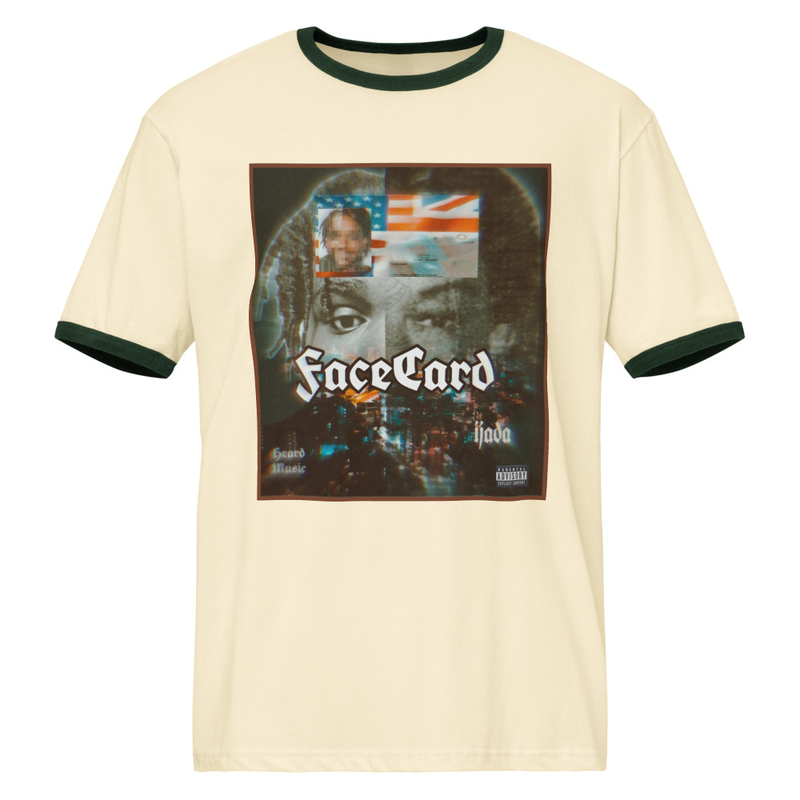 Unisex "FaceCard Album" ringer t-shirt
