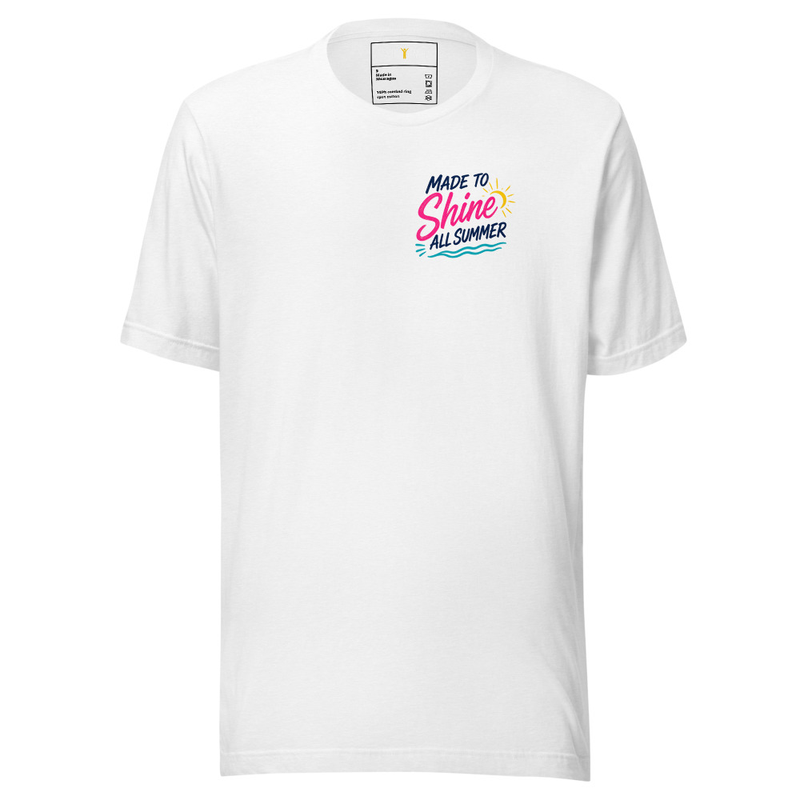 Made to SHINE T-shirt – S, Solid White Blend