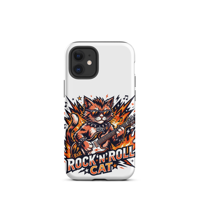 Tough Case for iPhone®: Rock N Roll Cat – iPhone 12 mini, Matte