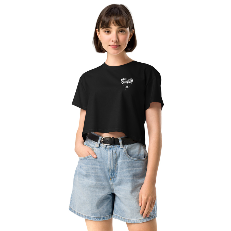 Women's crop top - Heart Shaped Zombie