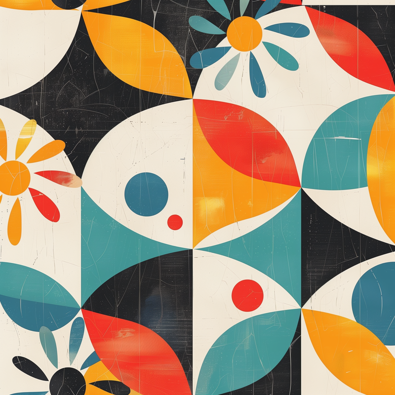 Mid-century Festival Flip-Flops Home or Outdoor Slippers