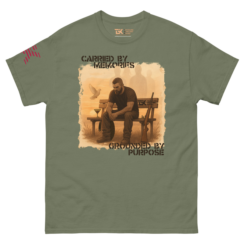 “Carried by Memories” Tee: For the Ones Who Still March, Traveling Guns & Knives