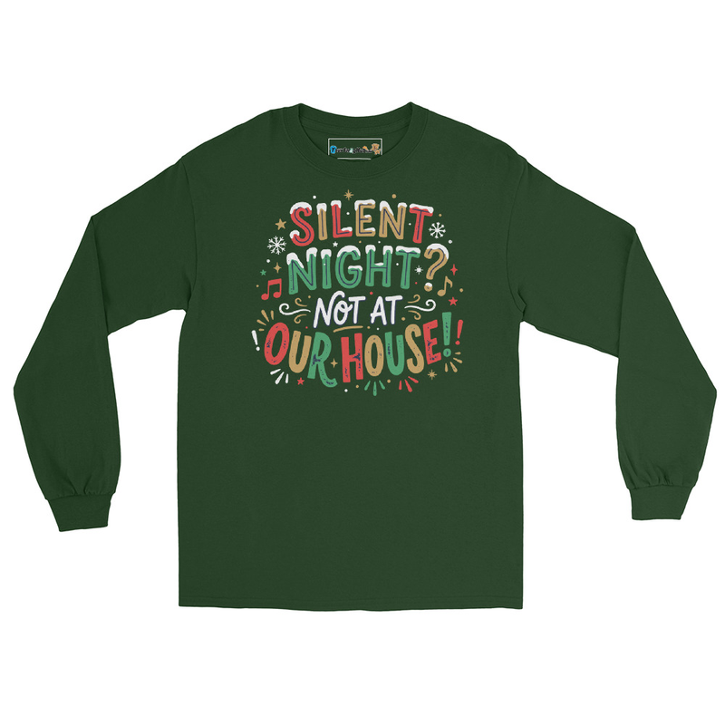 Silent Night Unisex Long Sleeve Tee – XL, Forest Green