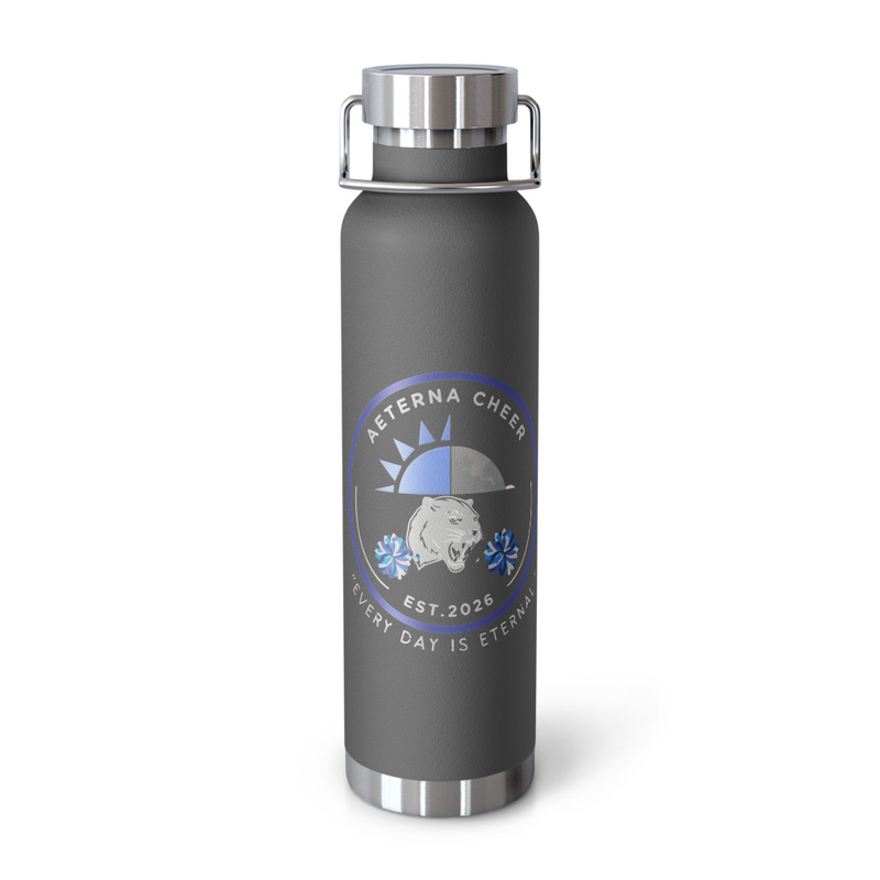 Aeterna Cheer Copper Vacuum Insulated Bottle – 22oz, Grey