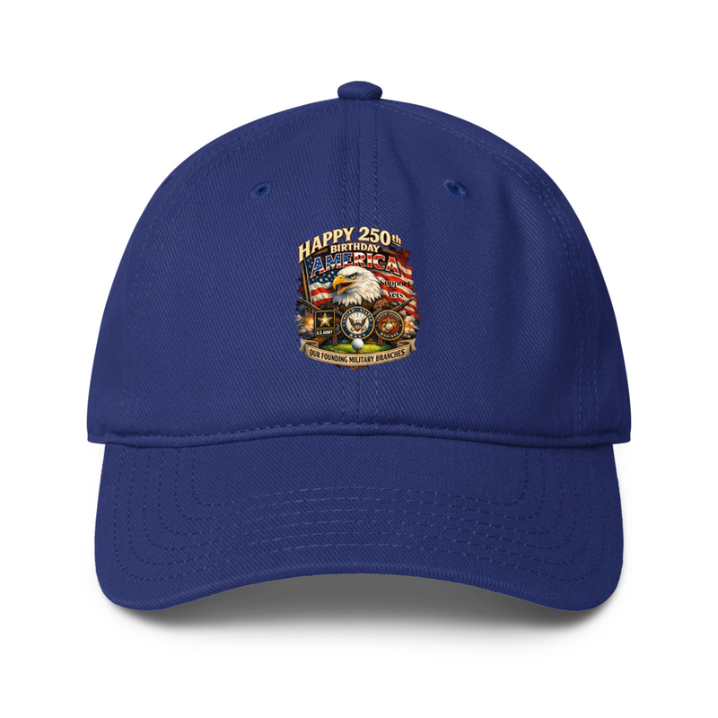 Happy Birthday America Low-profile baseball cap – One size, Royal