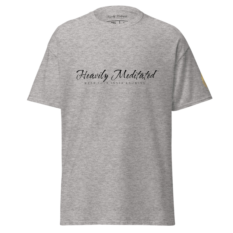 Unisex Soft Tee - Heavily Meditated – S, Sport Grey