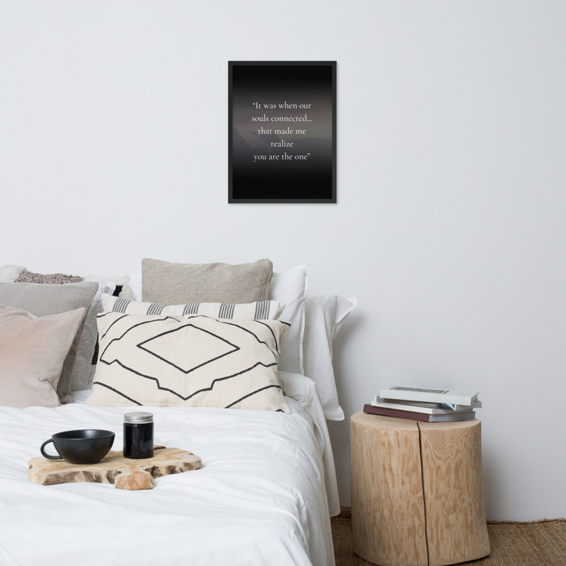 When Our Souls Connected – 18″×24″, Black