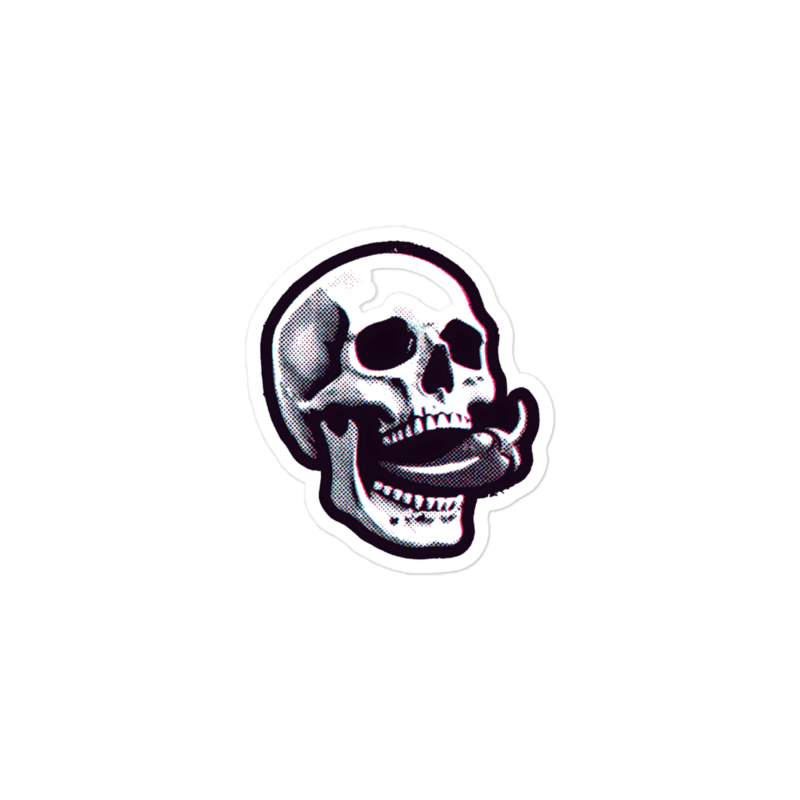 Grunge Skull Sticker (Artist Series) mockup