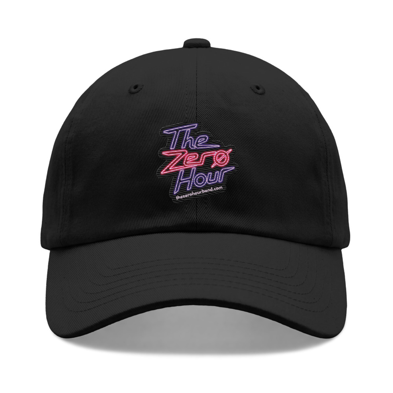 Black Peached cotton twill dad hat