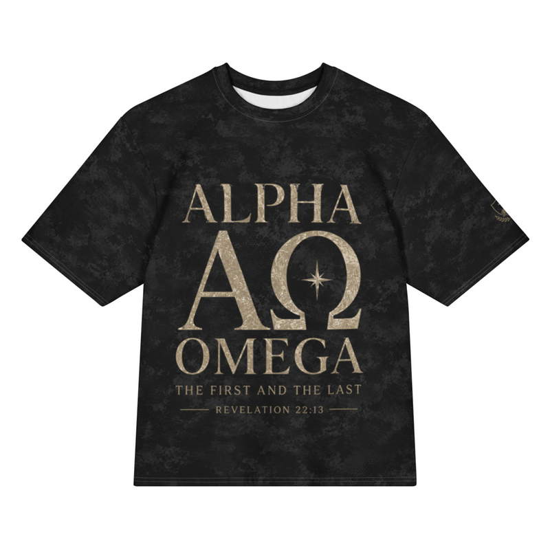 Alpha and Omega Oversized cotton t-shirt