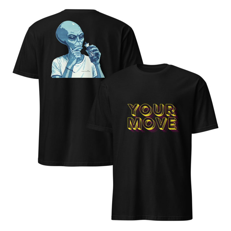 Grey Alien Queen Chess Piece: Your MOVE – S, Black