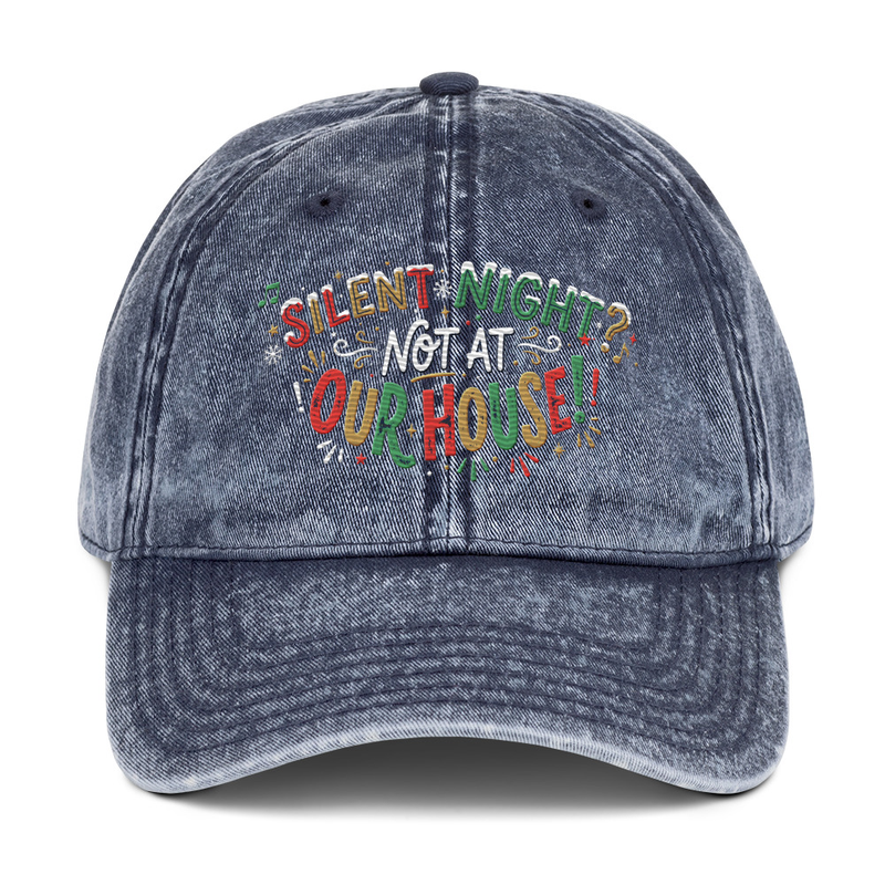 Silent Night Cotton Twill Dad Cap – One size, Navy