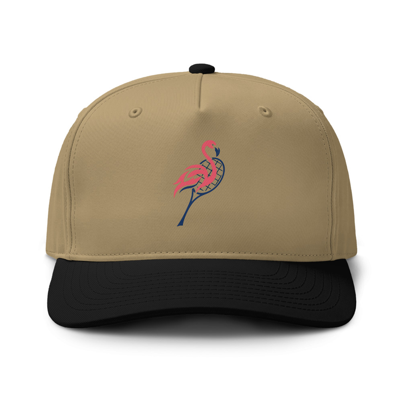 Tennis Flamingo - Class two-tone cap – One size, Khaki / Black