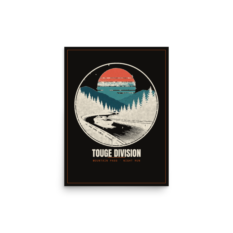 Touge Division Poster mockup