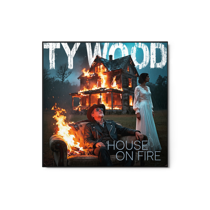 House on Fire Metal Poster