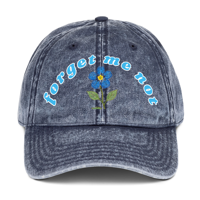 'forget me not' Vintage Wash Hat