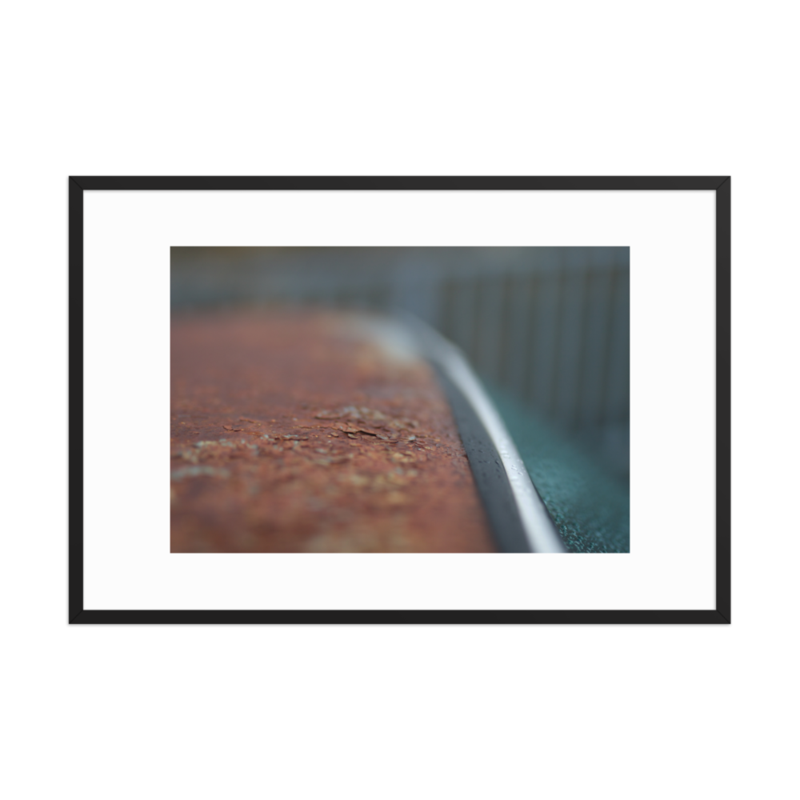 Patina Porsche 912 - Rusty Roof - "In Rust I Trust" - Framed Print (in) – 24″×36″, Black