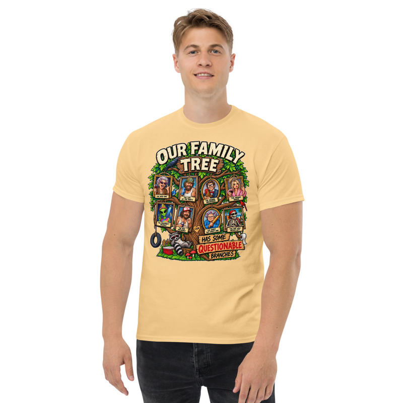 Questionable Family Tree - Unisex classic tee – 2XL, Yellow Haze