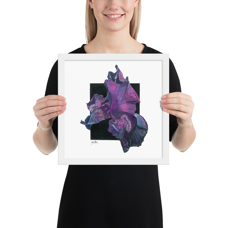 The Power Of Purple Framed Print – 12″×12″, White