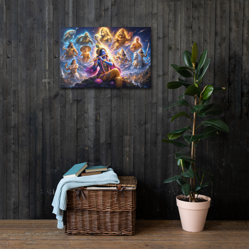 Dashavatara Thin Canvas – 20″×30″