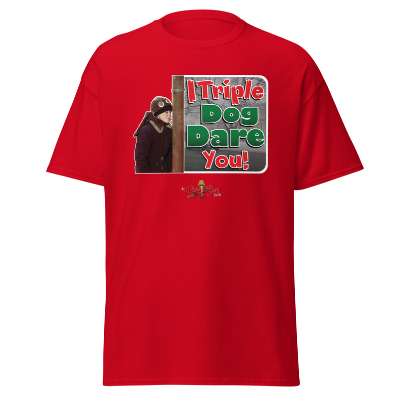 The “I Triple Dog Dare You!” T-Shirt Christmas Story Family Style – XL, Red