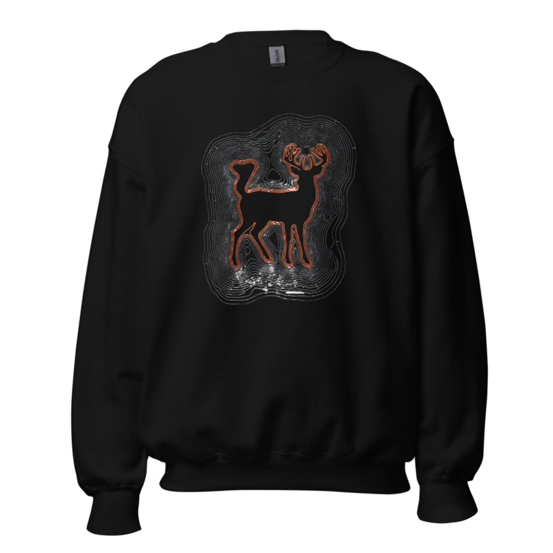 Topo Negative Space Crewneck (Artist Series) mockup