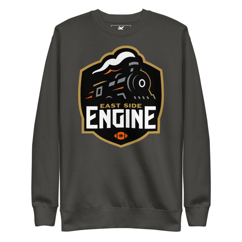 East Side Engine - Logo Crew Sweatshirt – XL, Vintage Black