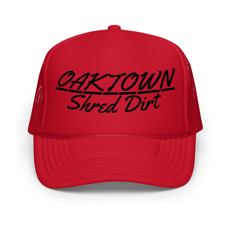 Foam Trucker Hat Black Text