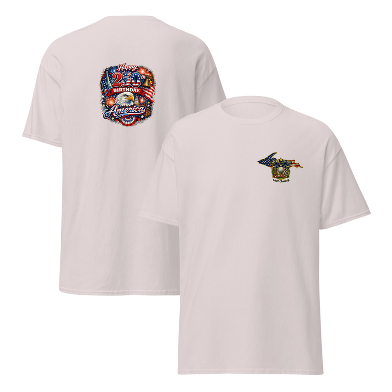Happy Birthday 250th Unisex classic tee – S, Ice Grey