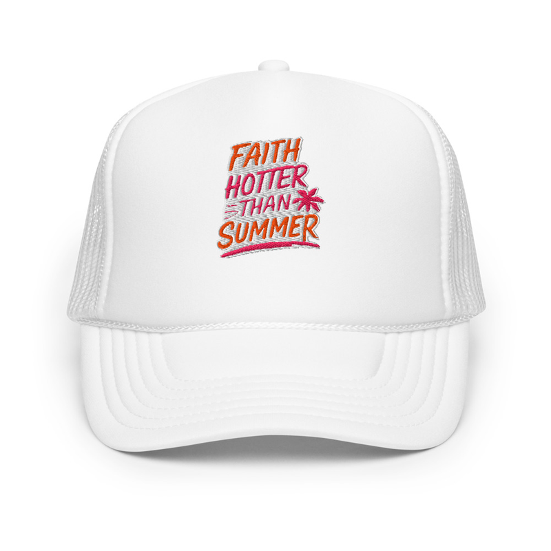 Faith of Summer - Foam Trucker Hat – One size, White
