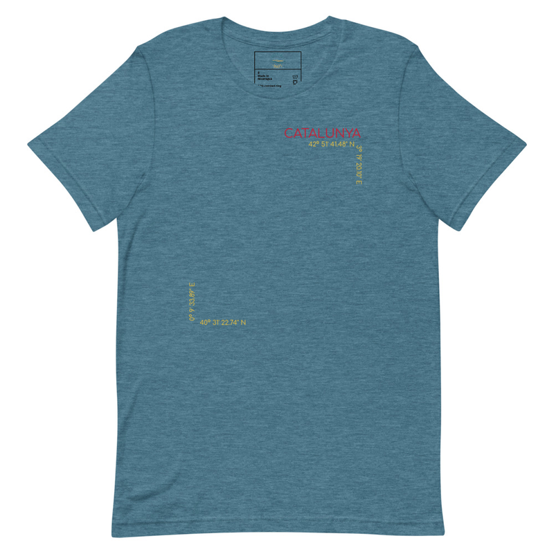 Catalunya Rivers Map Unisex t-shirt view 6