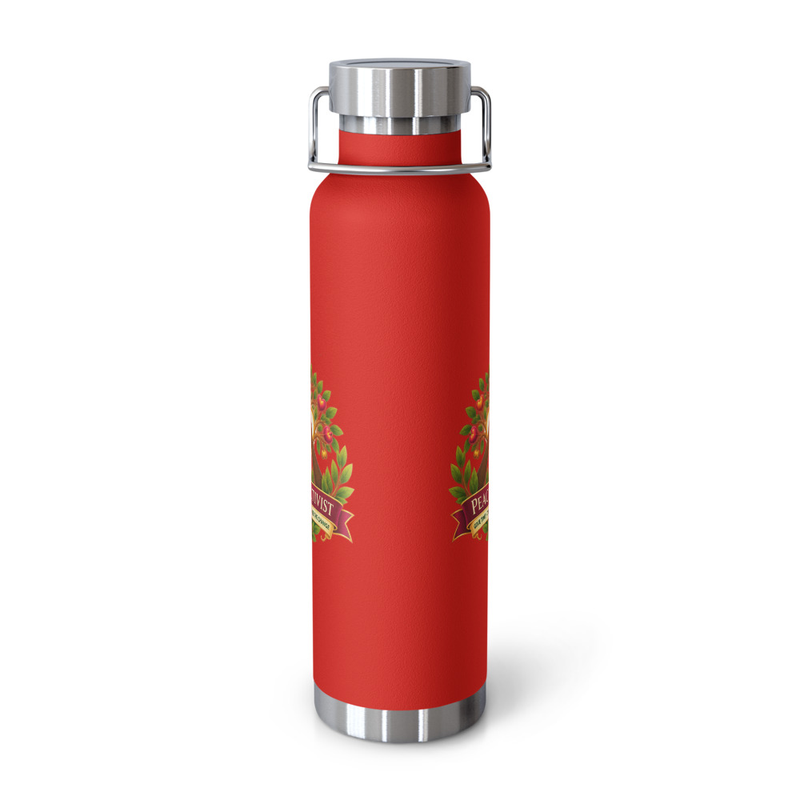 Peace Activist Copper Vacuum Insulated Bottle – 22oz, Red