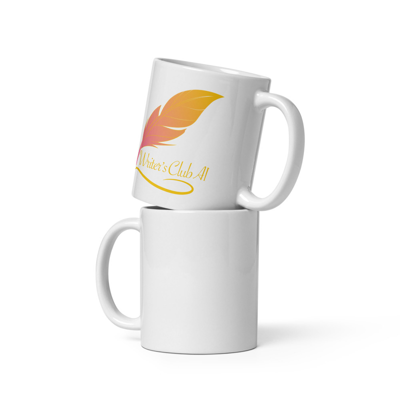 White Logo Glossy Mug