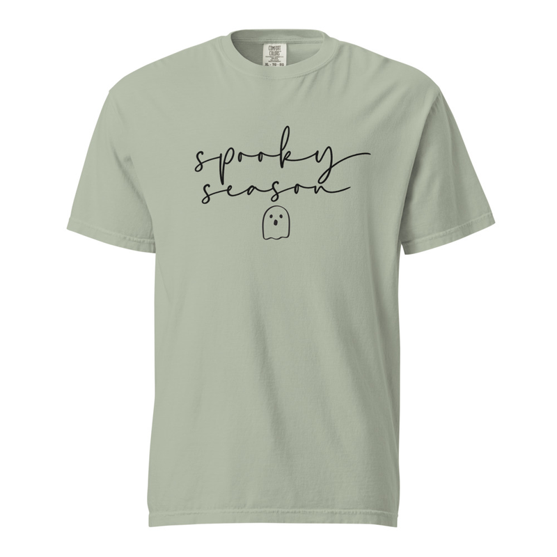 Simple Spooky Ghost Tee- Black Text – XL, Bay