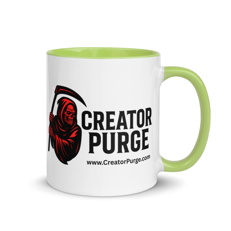 Creator Purge Logo Mug with Color Inside in Green