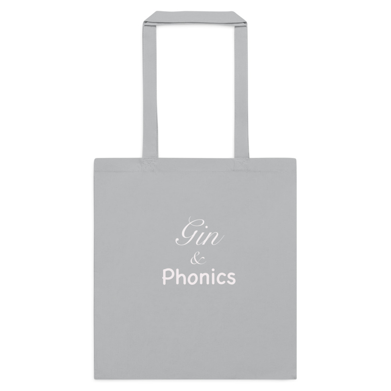 Cotton colour tote bag - Gin & Phonics – One size, Light Grey