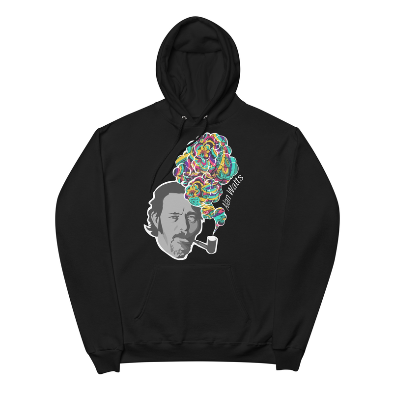 Alan Watts - Colorful Smoke - Zen Buddhism Unisex fleece hoodie