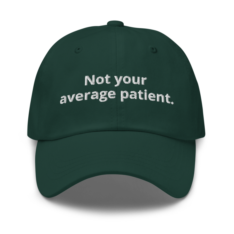 Not Your average patient hat. – One size, Spruce
