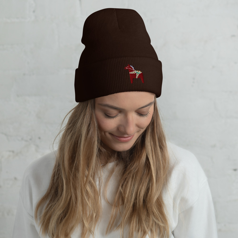 Cuffed Beanie - Dalahäst view 2