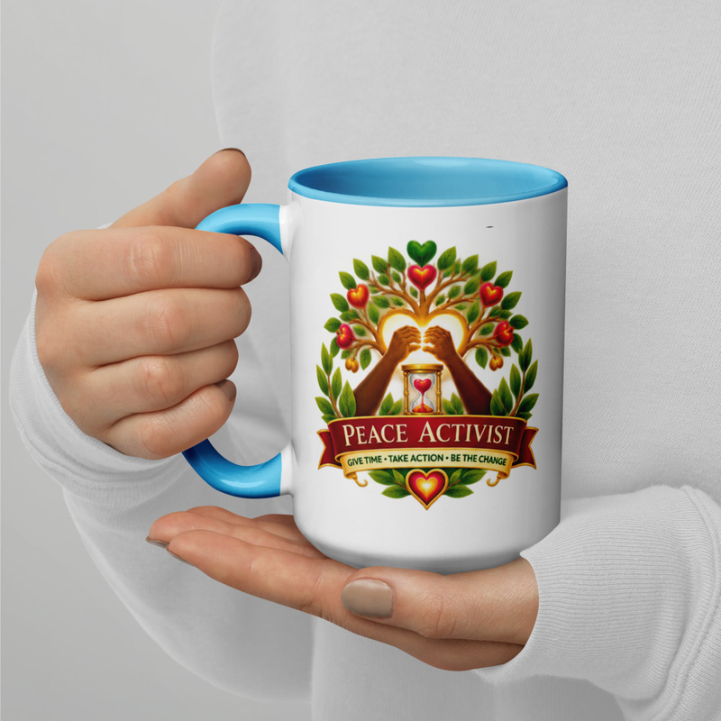 Peace Activist Mug – 15 oz, Blue