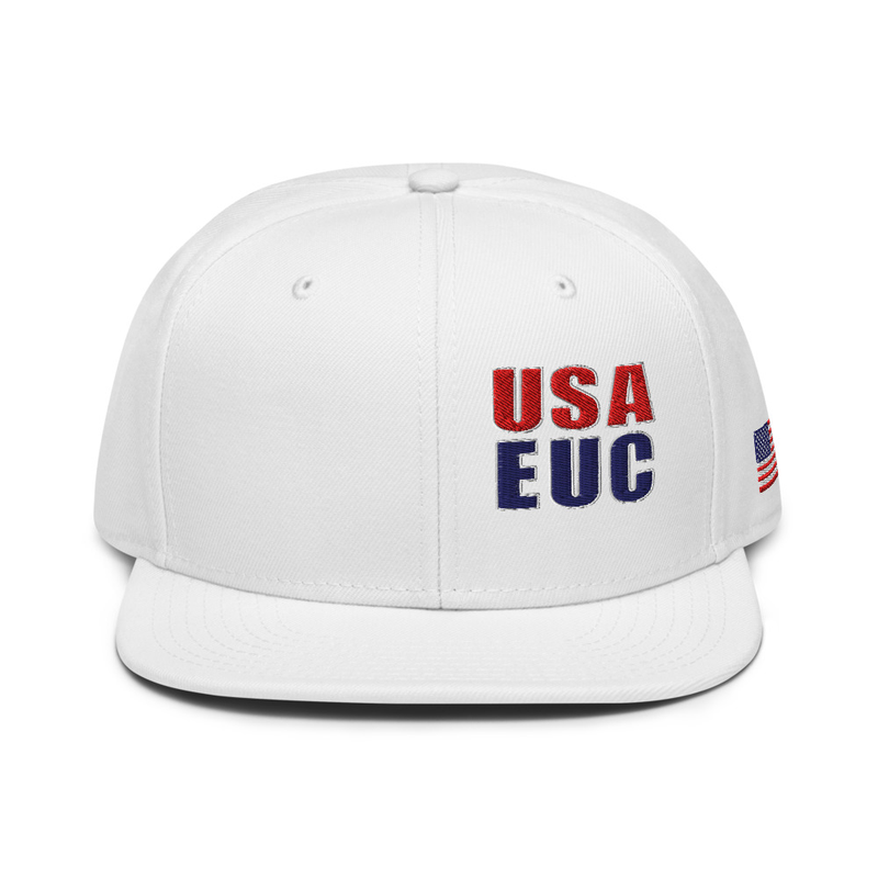 USA EUC Official Flat Brim Hat – One size, White