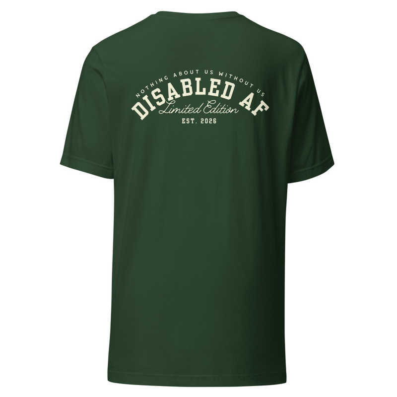 Nothing About Us w/o Us *cream text* – 2XL, Forest