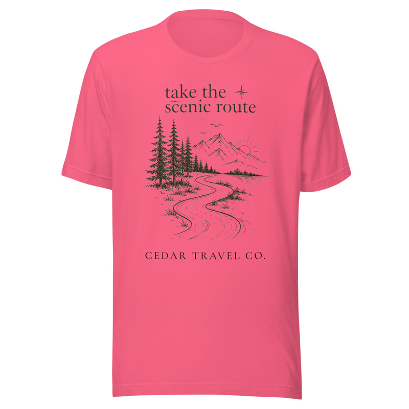Scenic Route Tee – 2XL, Charity Pink