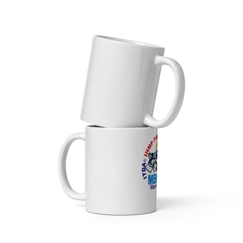 White glossy mug