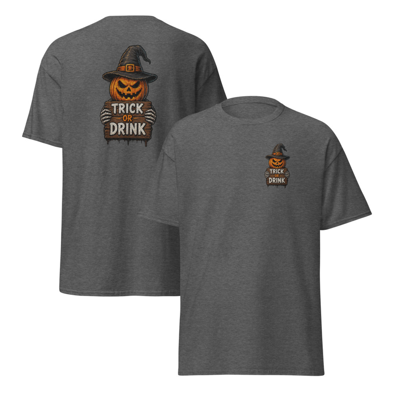 Trick or Drink Unisex classic tee – S, Dark Heather