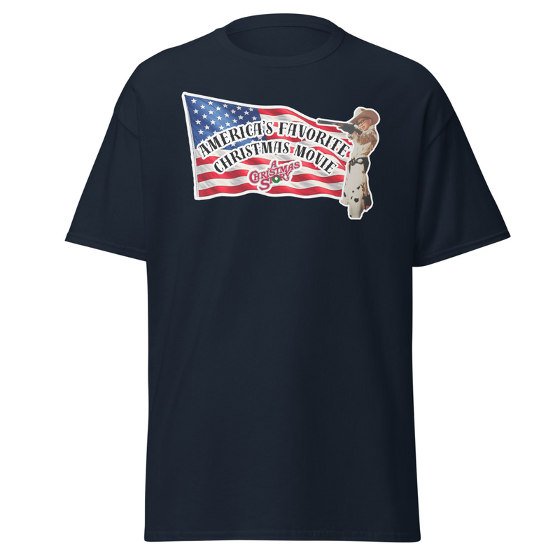 America's Favorite Christmas Movie Flag  With Ralphie T-Shirt