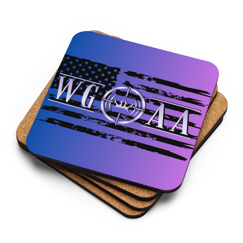 WGOAA Patriot Cork-back coaster