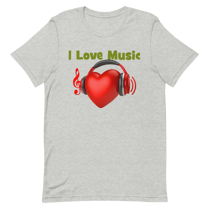 I Love Music Unisex t-shirt – Image 7