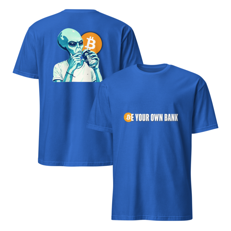 Grey Alien Bitcoin: Be your OWN BANK  – XL, Royal